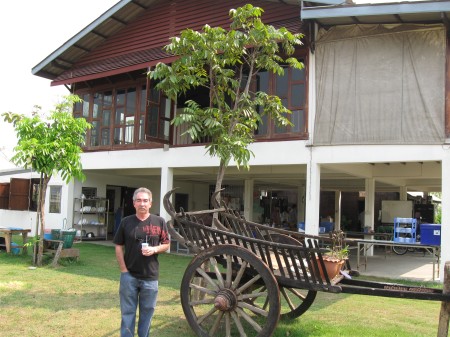 Mike in front of the Mercy farm house.